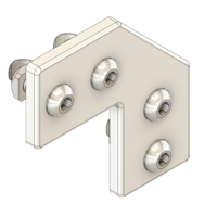 41-154-1 MODULAR SOLUTIONS ALUMINUM CONNECTING PLATE<br>135MM X 135MM FLAT CORNER W/HARDWARE